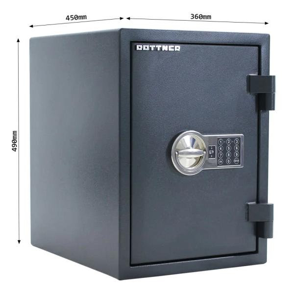 Rottner Dokumententresor EN1 Fire Hero 50 Elektronikschloss anthrazit T06317